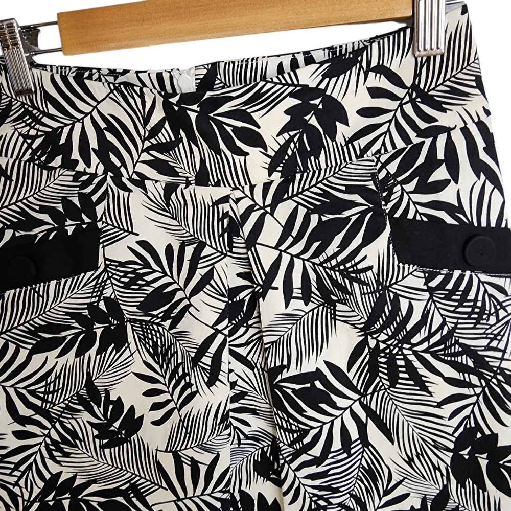 Review short Skirt Black White Floral Pencil size 6 - Picture 7 of 8